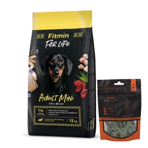 FITMIN For Life Adult Large Breeds 12kg + FITMIN Dantų skanėstas šunims su jūros dumbliais 70g