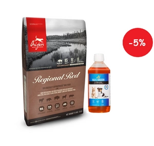 Orijen Regional Red 11,4kg + LAB V Lašišų aliejus šunims ir katėms 500ml