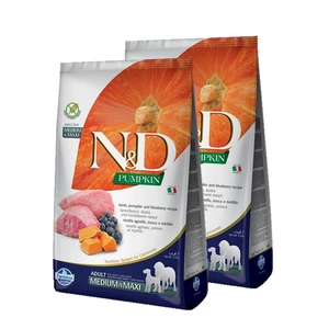 Farmina N&D Pumpkin Grain Free canine LAMB & BLUEBERRY ADULT MEDIUM & MAXI 2x12kg