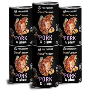 Paka Zwierzaka - Septintas dangus - Kiaulienos nugarinė su slyvomis (kiauliena ir slyvos) 6x400g