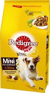 PEDIGREE Adult 2kg (mažų veislių) - sausas maistas šunims su vištiena ir daržovėmis
