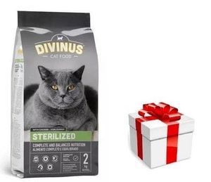 DIVINUS Cat Sterilized - sausas kačių maistas - 2 kg + STAIGMENA KATEI