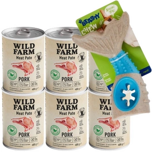 Wild Farm Pate Pork 6x400g pašaro šunims be glitimo