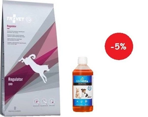 Trovet OHD Regulator (šuniui) 12,5kg +  LAB V Lašišų aliejus šunims ir katėms 500ml