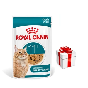 ROYAL CANIN drėgnas kačių maistas, Senior Ageing 11+, želė 12x85g + Staigmena katei