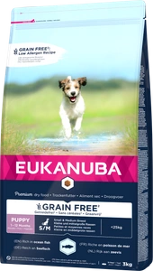 EUKANUBA Puppy&Junior Small/Medium Grain Free 2x3kg - 3% PIGIAU