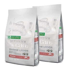 NATURES PROTECTION  Superior Care  White Dogs Grain Free Salmon Starter All Breeds 2x1,5kg