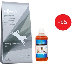 Trovet MGD Mobility & Geriatrics (šuniui) 12,5kg + LAB V Lašišų aliejus šunims ir katėms 500ml