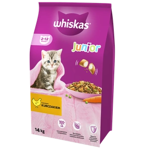 WHISKAS Junior 14kg - sausas kačių maistas su vištiena