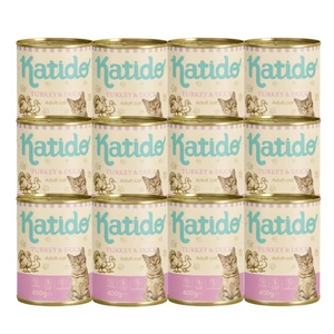 Katido drėgnas kačių maistas kalakutiena su antiena 12x400g