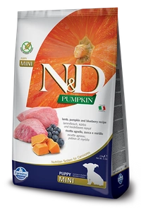 Farmina N&amp;D Pumpkin Grain Free canine LAMB &amp; BLUEBERRY PUPPY MINI DRY FOOD 2,5kg