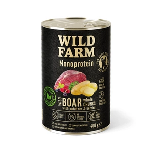 WILD FARM monoproteininis laukinių šernų 400g hipoalerginis maistas šunims