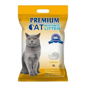 Premium Cat Clumping Bentonite kraikas - citrina katėms 5L
