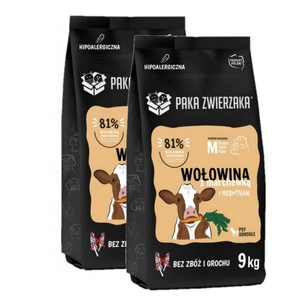 Paka Zwierzaka - Septintas dangus - Jautiena ir morkos M 2x9kg
