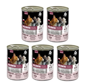 PetRepublic jautienos monoproteinų ėdalas katėms, gabalėliai padaže 5x400g
