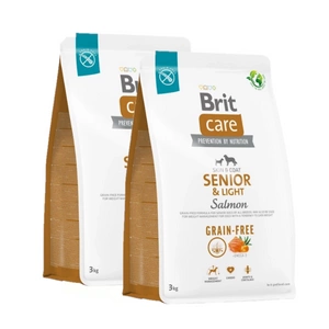 BRIT CARE Dog Grain-free Senior & Light Salmon 2x3kg