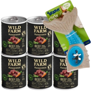 Wild Farm Monoprotein Beef 6x400g hipoalerginis maistas šunims