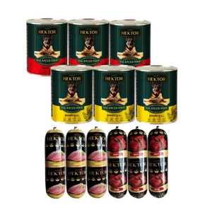 Hektor 6x1240g + Premium Hektor 6x900g skonių mišinys