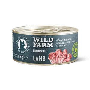 WILD FARM Mousse Lamb 85g  - putėsiai be grūdų katėms