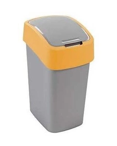 "Curver" šiukšliadėžė "FLIP BIN" 10L Sidabrinė/oranžinė