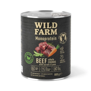 WILD FARM Monoprotein Beef 800g hipoalerginis maistas šunims