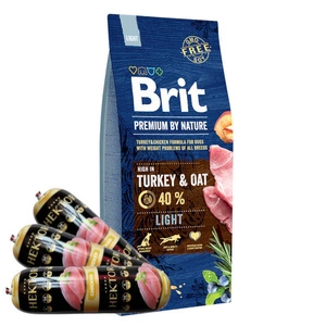 Brit Premium By Nature Light 15kg + Hektor paukštienos batonas 3x900g