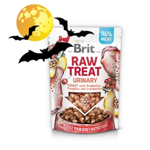 BRIT CARE Dog Raw Treat Urinary Turkey with Probiotics, Pumpkin and Cranberries 40g