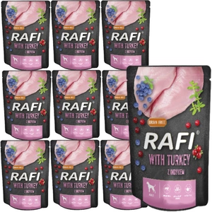 Rafi su kalakutiena šunims - paketėlis 10x300g (juoda pakuotė)