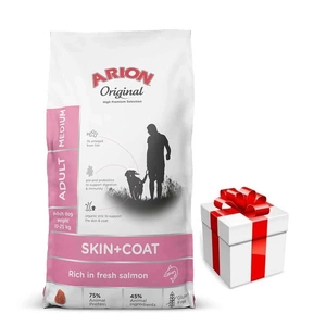 ARION Original Skin & Coat Adult Salmon and Rice Medium Breed 12kg + Staigmena Šunui