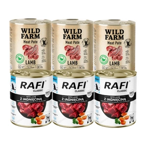 DOLINA NOTECI Rafi Classic su ėriena + WILD FARM Pate Lamb 6x800g