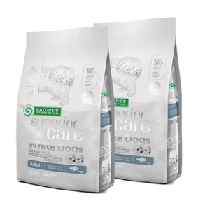 NATURE'S PROTECTION Superior Care White Dogs Small & Mini Breeds Adult Grain Free White Fish sausas maistas šunims 2x1,5kg