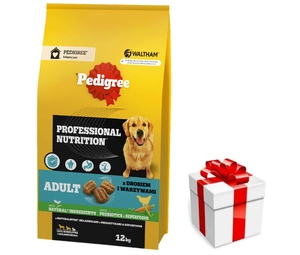 PEDIGREE® Adult Professional Nutrition 12kg su paukštiena ir daržovėmis - sausas visavertis pašaras suaugusiems didelių ir vidutinių veislių šunims+ STAIGMENA ŠUNUI