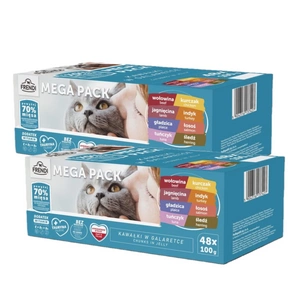 Frendi kačių paketėliai mėsos ir žuvies skonio želė 96x100g