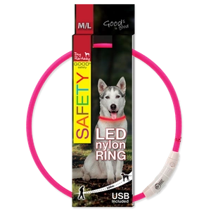 DogFantasy Antkaklis Led 65cm Rožinis