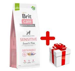 BRIT CARE Sustainable Sensitive Insect & Fish 12kg + STAIGMENA ŠUNUI