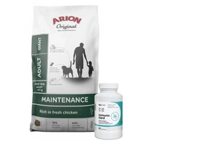 ARION Maintenance Chicken Adult Giant 12kg + LAB-V Immuno Hard 90 kapsulių
