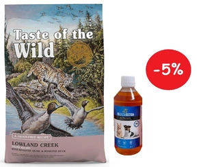 TASTE OF THE WILD Lowland Creek Cat 2kg + LAB V Lašišų aliejus šunims ir katėms 250ml