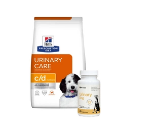 HILL'S PD Prescription Diet Canine c/d Urinary Care 1,5kg + LAB-V Urinary Dog - Pagalba šunims sergant šlapimo takų infekcija 45 kapsulės