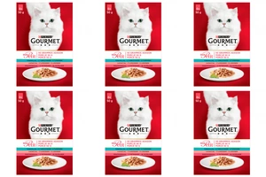 GOURMET mon Petit Pašaras katėms - žuvų MIX 72x50g