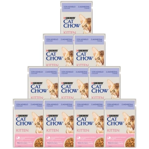 CAT CHOW Kačiukų ėdalas su ėriena ir cukinija padaže 10x85g