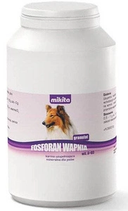 MIKITA Kalcio fosfatas + vitaminas A+D3 - vitaminų ir mineralų preparatas šunims 500g
