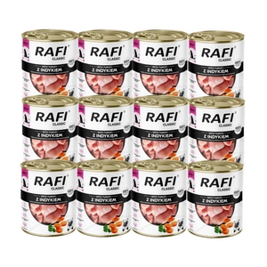 DOLINA NOTECI Šlapias maistas šunims Rafi Classic su kalakutiena 12x800g