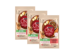 Purina One Mini/Small Active šunų maistas 3x85 g