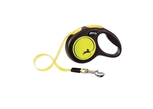 FLEXI pavadėlis New Neon yellow M - 5m iki 25kg - juosta