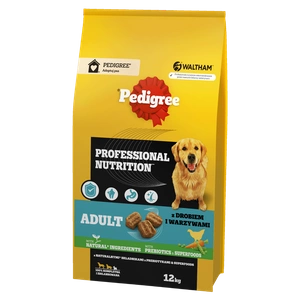 PEDIGREE® Adult Professional Nutrition 12kg su paukštiena ir daržovėmis - sausas visavertis pašaras suaugusiems didelių ir vidutinių veislių šunims