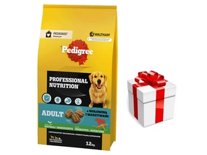 PEDIGREE® Adult Professional Nutrition 12 kg su jautiena ir daržovėmis - sausas visavertis ėdalas suaugusiems didelių ir vidutinių veislių šunims + Staigmena Šunui
