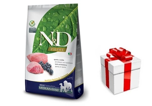 FARMINA N&D Prime canine LAMB & BLUEBERRY ADULT MEDIUM&MAXI DRY FOOD 12kg + STAIGMENA ŠUNUI