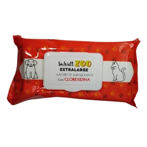 SalviettZOO XL - šunų ir kačių priežiūros servetėlės 40vnt (chlorheksidinas)