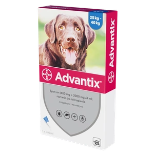 Advantix - šunims, sveriantiems 25-40 kg (4 ml pipetė)