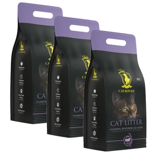 Cat Royale Levandų bentonito kraikas 30l (3x10l)